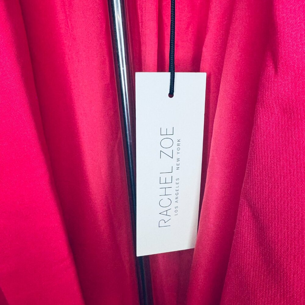 Rachel Zoe NWT Hot Pink Blazer with Ruched Sleeves Size Medium - Picture 3 of 8